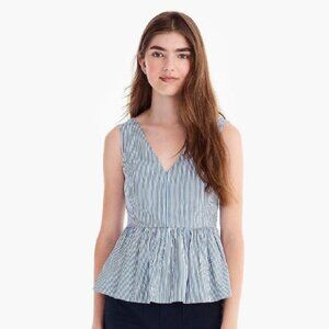 J. Crew Striped Sleeveless Poplin Cotton Top *Size 2*